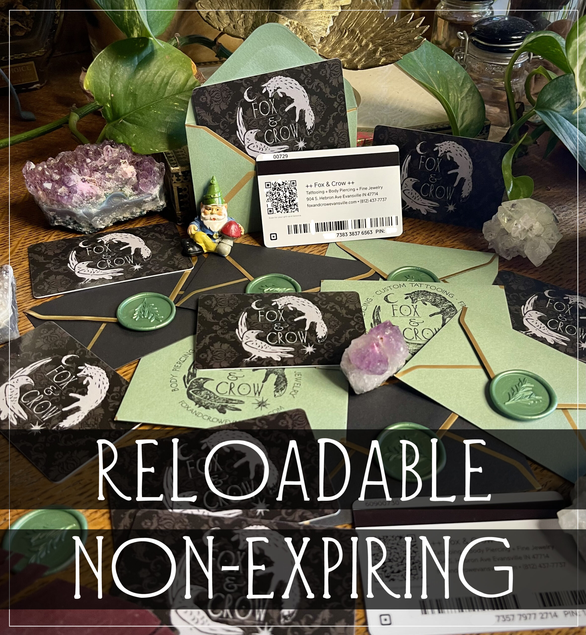 Fox&Crow Reloadable Non-Expiring Gift Cards