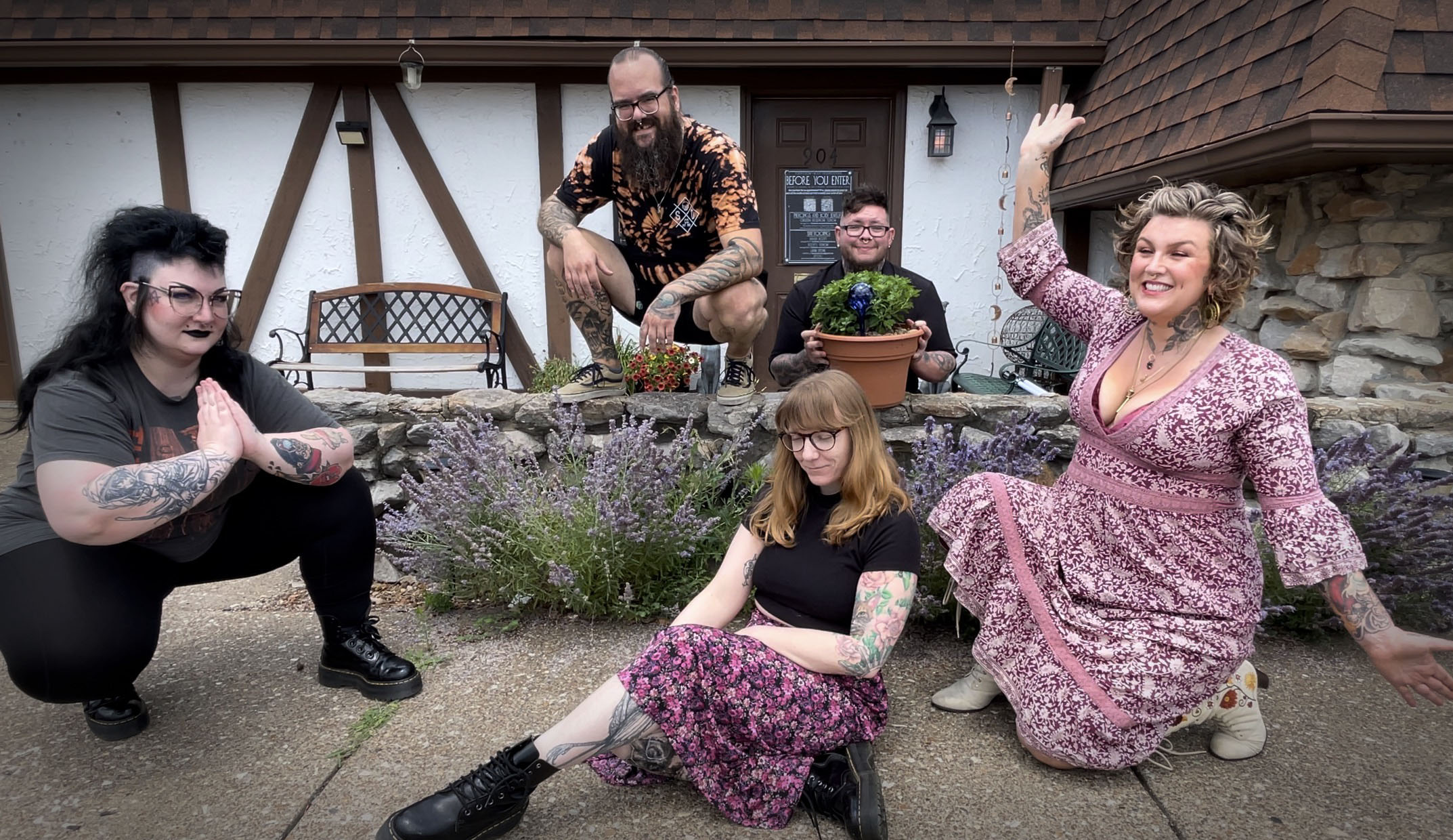 A photograph of the Fox&Crow team outside of the shop